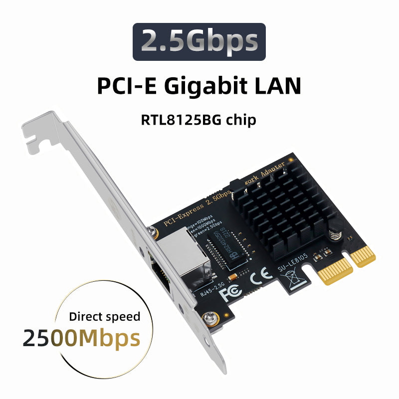 HIGHKA RTL8125BG intel1225 RTL8111 PCIe Card 10/100/2500Mbps 1Gbps/2.5Gbps