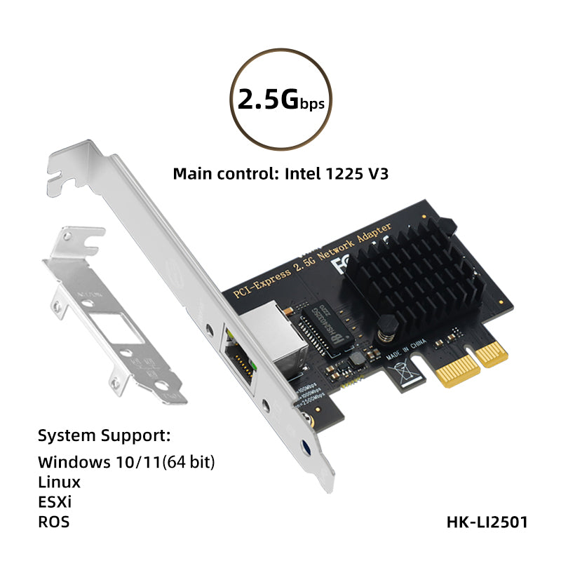 HIGHKA RTL8125BG intel1225 RTL8111 PCIe Card 10/100/2500Mbps 1Gbps/2.5Gbps